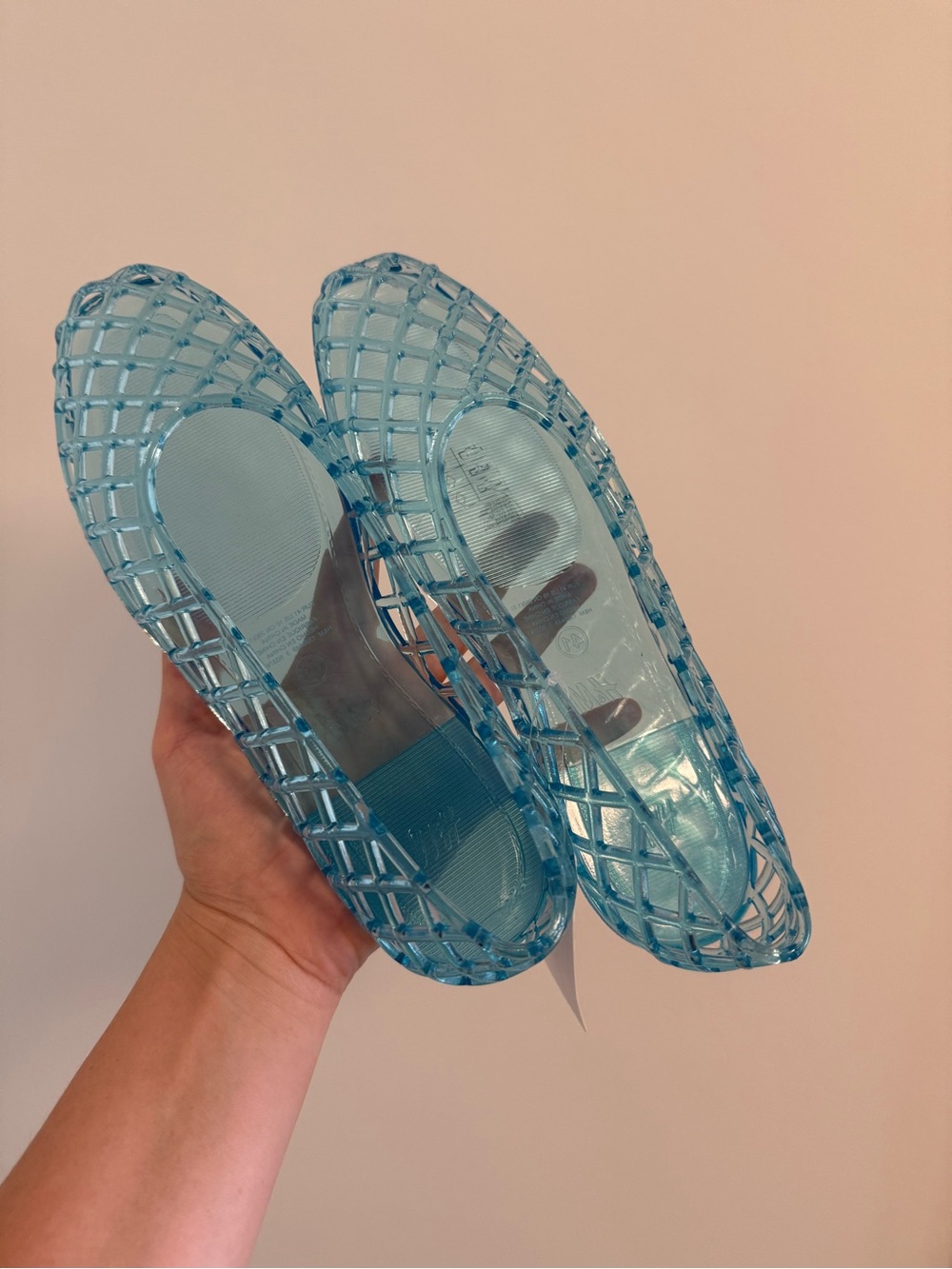 H&M Women’s Transparent Blue Jelly Flats